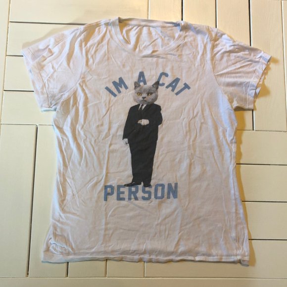 π3 for $15π "I'm a Cat Person" Vintage Tee - Picture 1 of 7